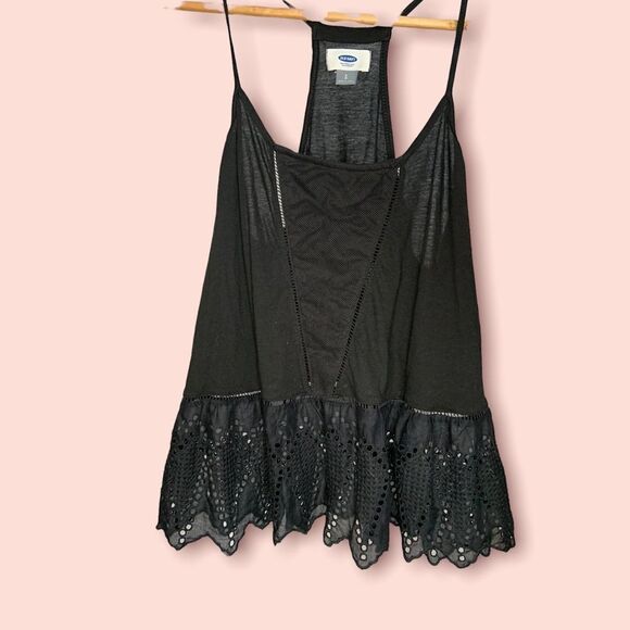 Old Navy Black Lace Spaghetti Strap Top - Picture 2 of 6